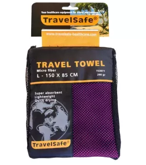 4: Travelsafe Rejsehåndklæde Lilla - Large