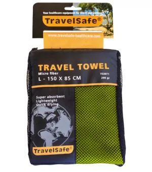 1: Travelsafe Rejsehåndklæde Grøn - Large