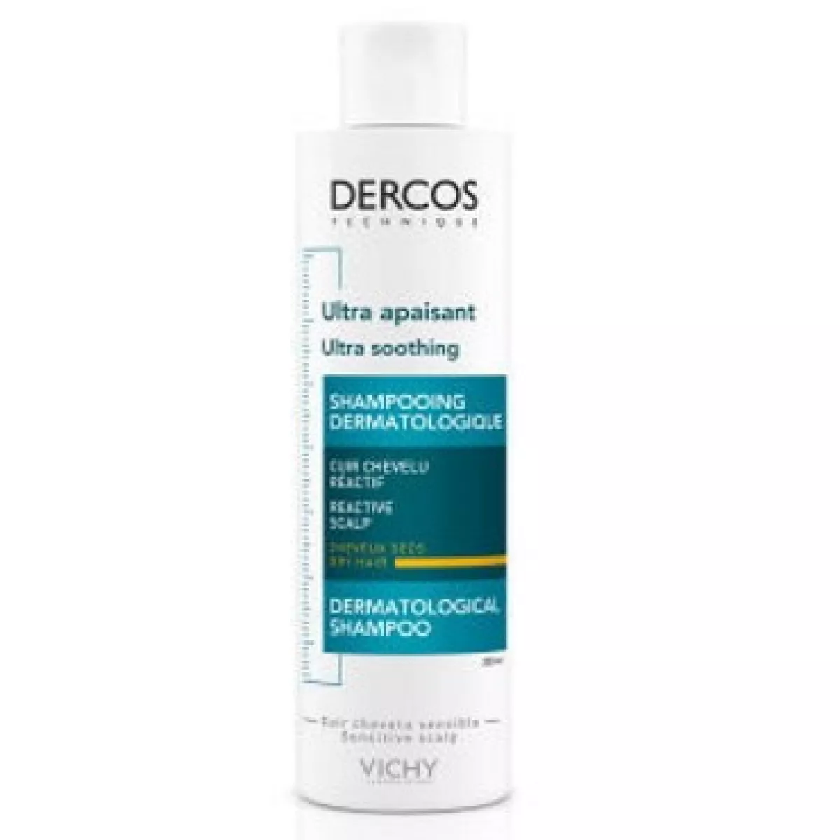 #1 - Vichy Dercos Ultra Soothing Shampoo - Dry Hair - 200 ml