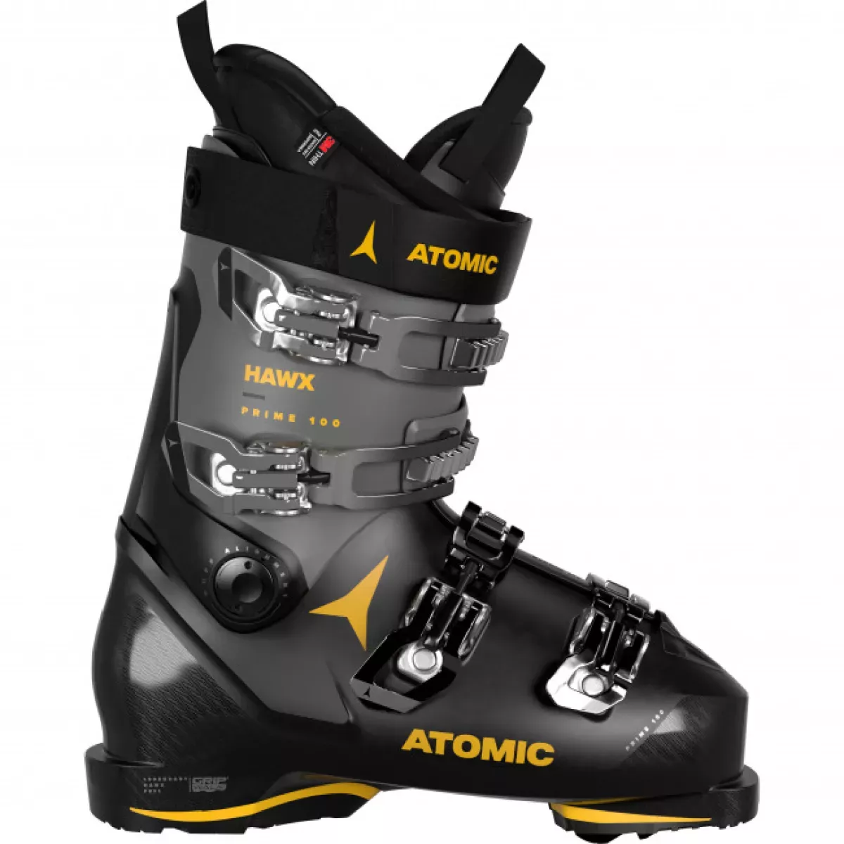 #3 - Atomic Hawx Prime 100 GW, skistøvler, sort/grå/gul