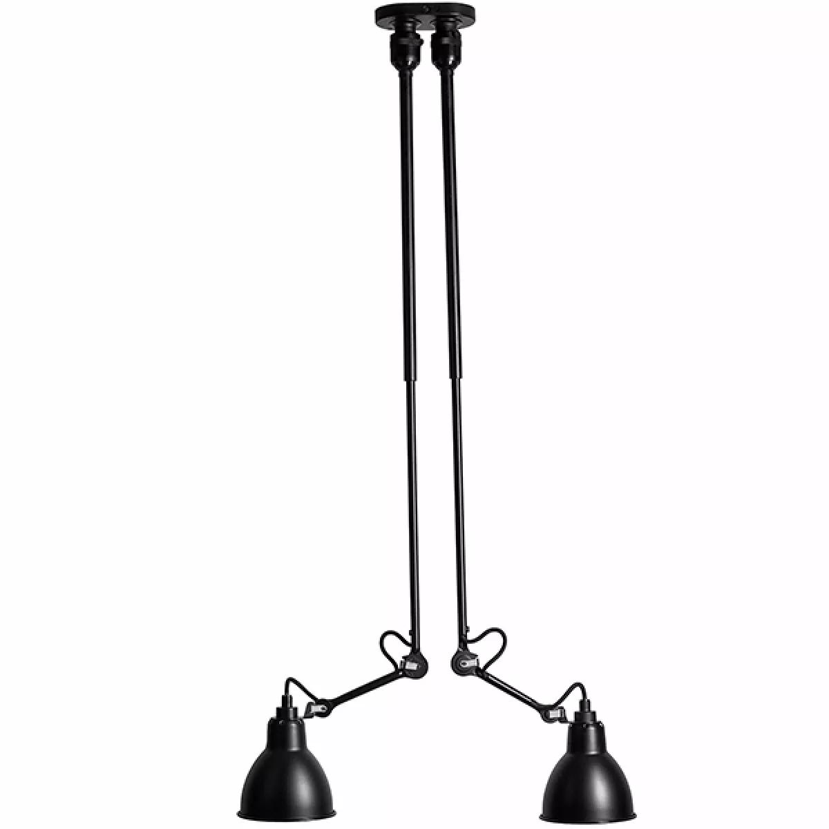 #1 - 302 Double Loftlampe Sort - Lampe Gras
