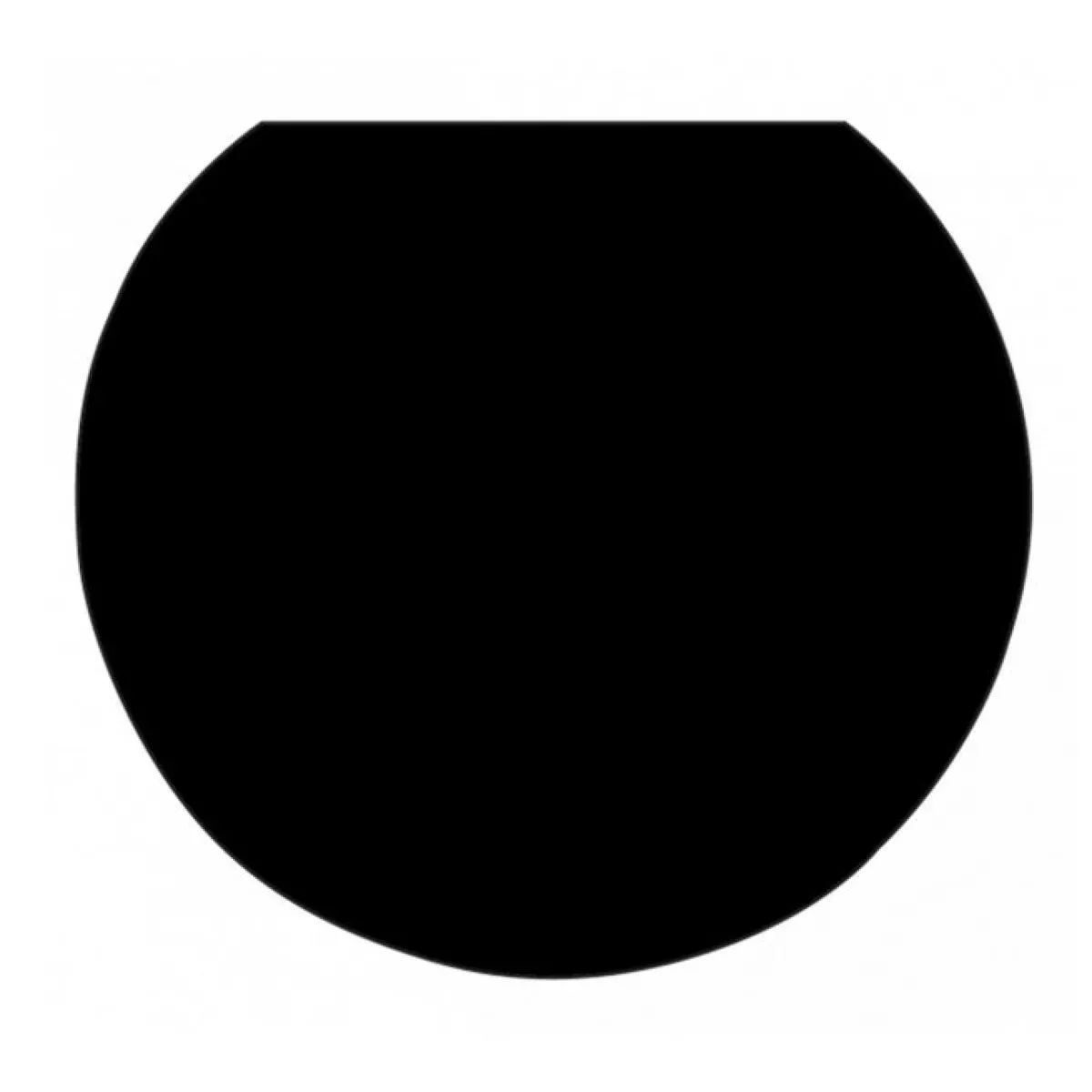#3 - Morsø Gulvplade - cirkel - lige bagkant - 90 x 100 cm - sortmalet - 62917821