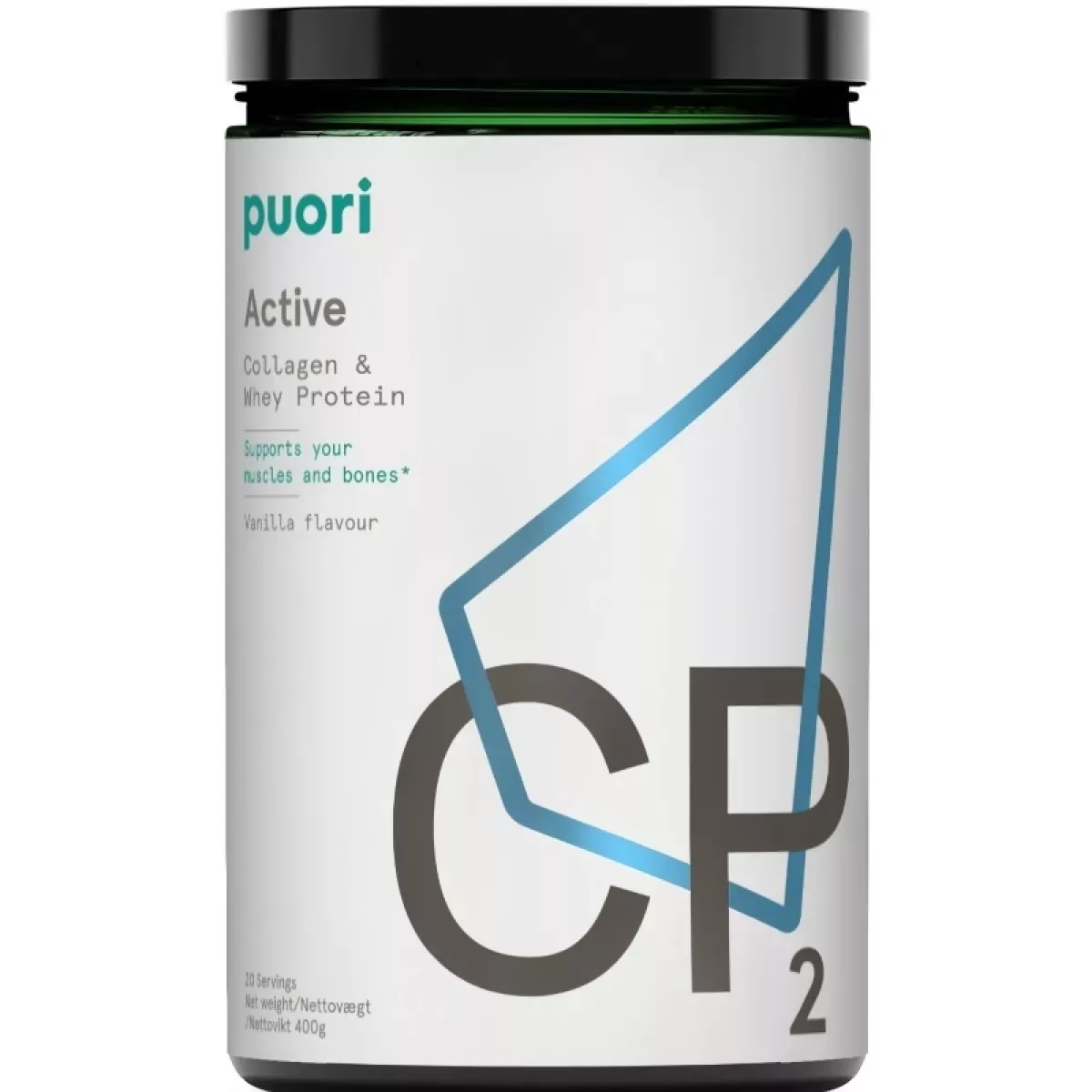 #1 - Puori Active CP2 Collagen & Whey Protein 400 gr. - Vanilla
