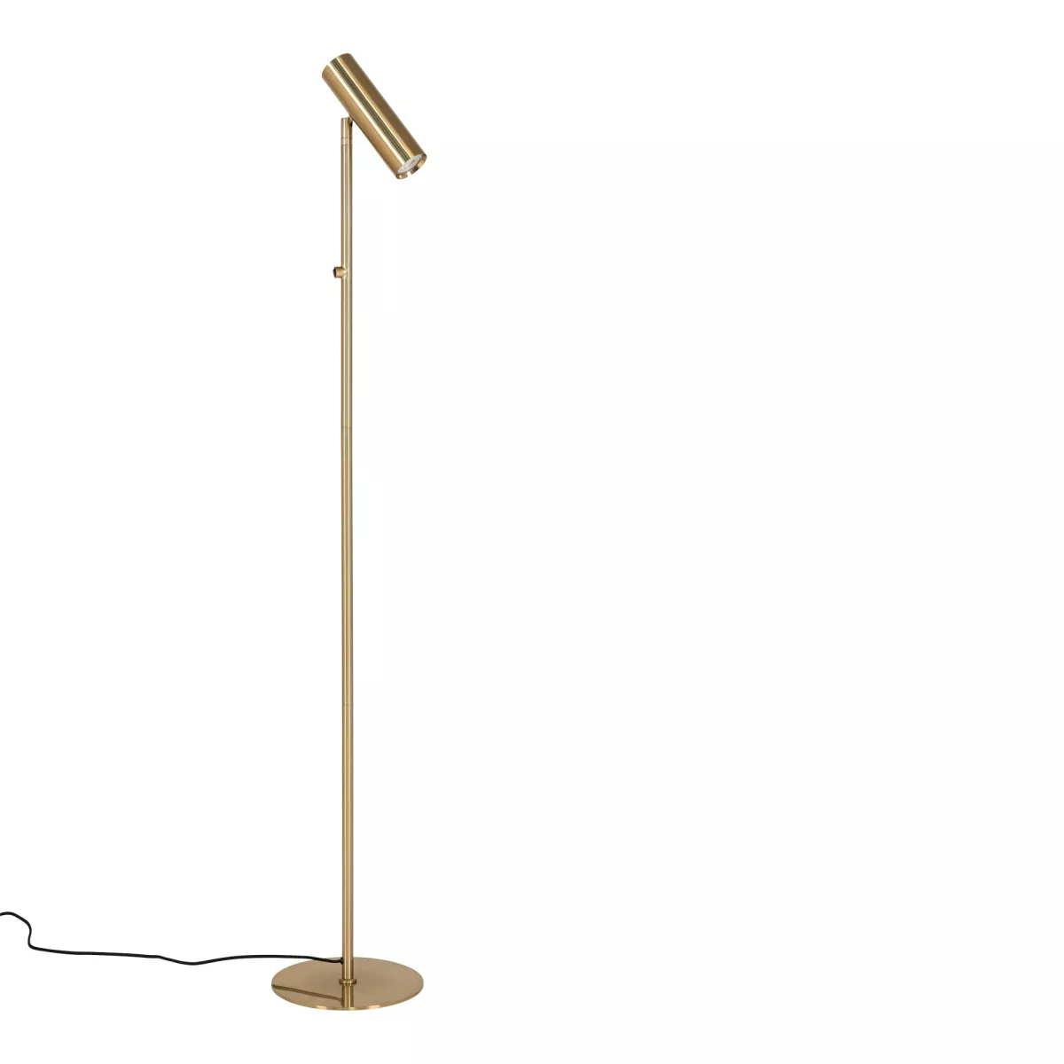 #1 - Gulvlampe Lampe i messing med stofledning på 210 cm Pære: GU10/5W LED IP20 - 6409104
