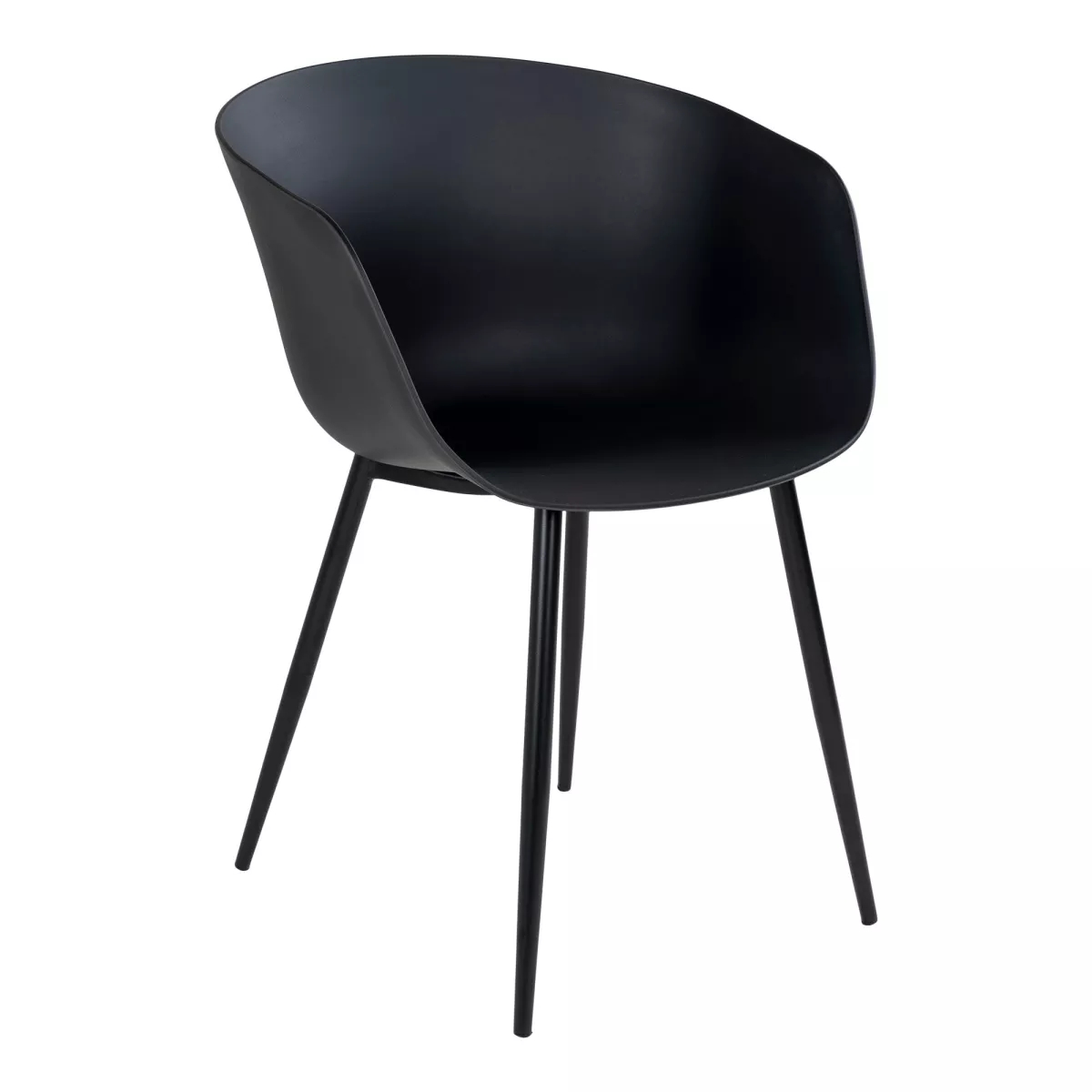 #1 - Spisebordsstol Stol i sort med sorte ben - 7001125