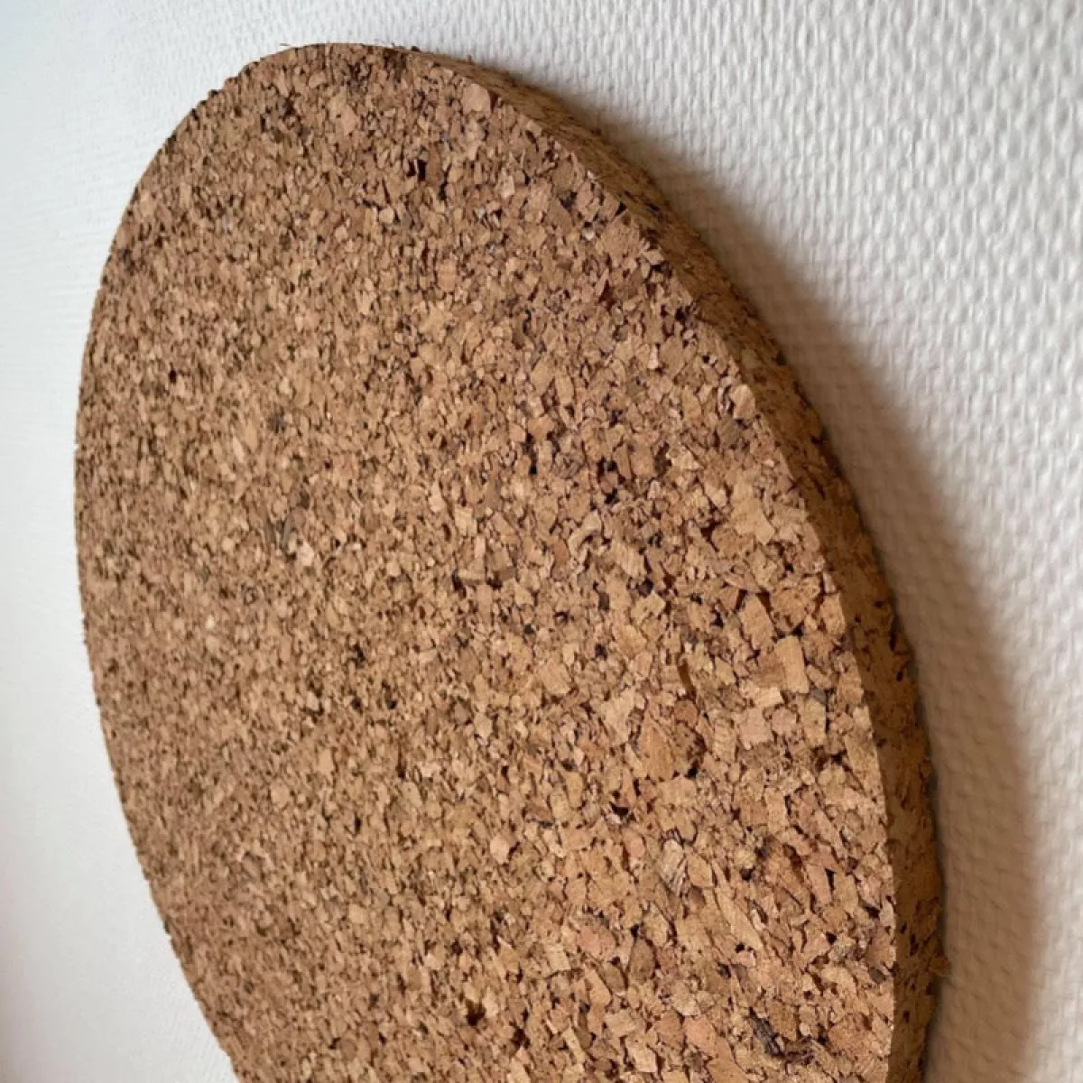 #2 - Korkcirkel - 2 cm. sandslebet + rustik korkplade, 3 størrelser - 47 cm.