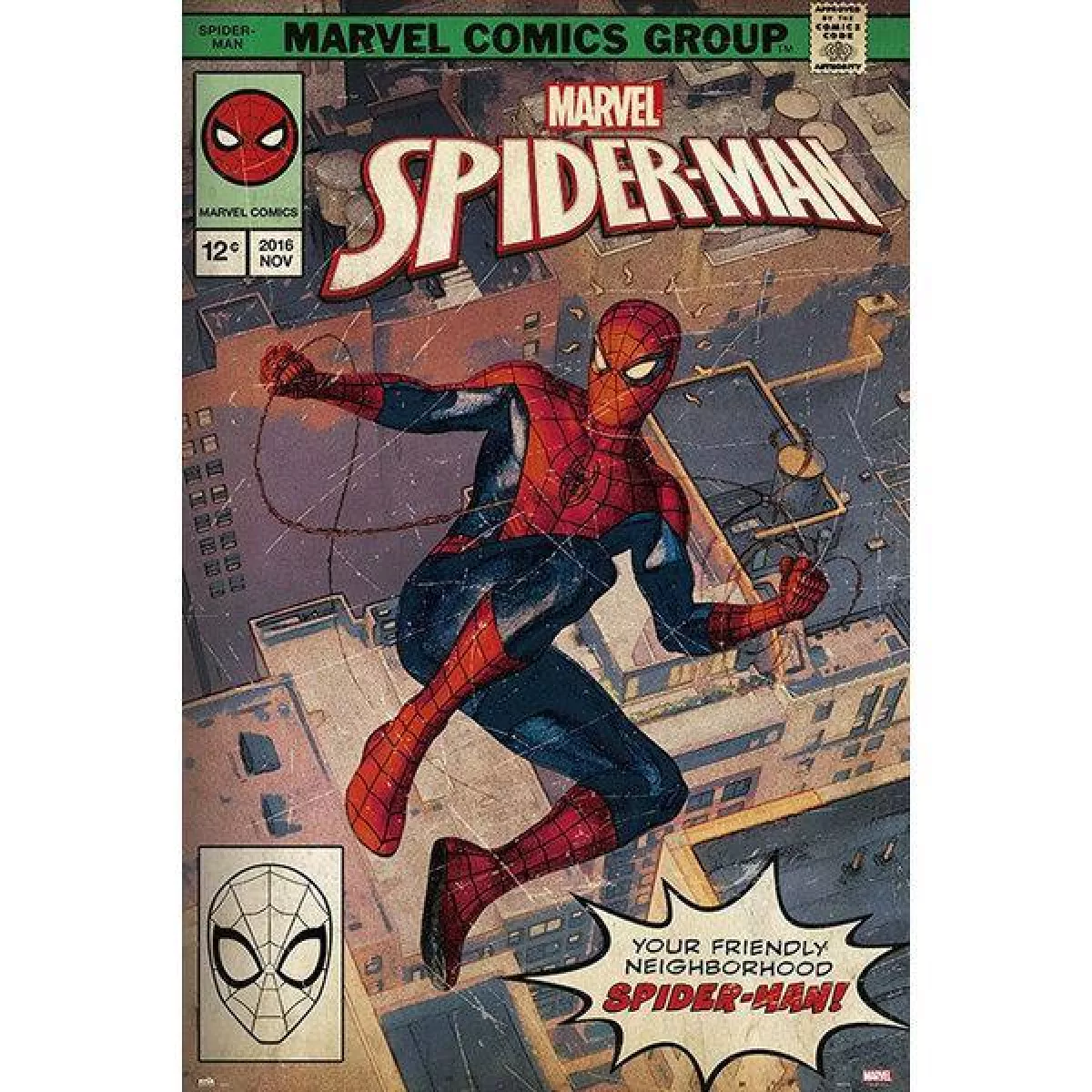 #1 - Spider-man Marvel comic front plakat