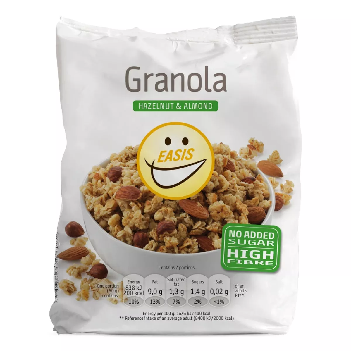 #1 - EASIS Morgenmad (350g) - Granola med hasselnødder og mandler