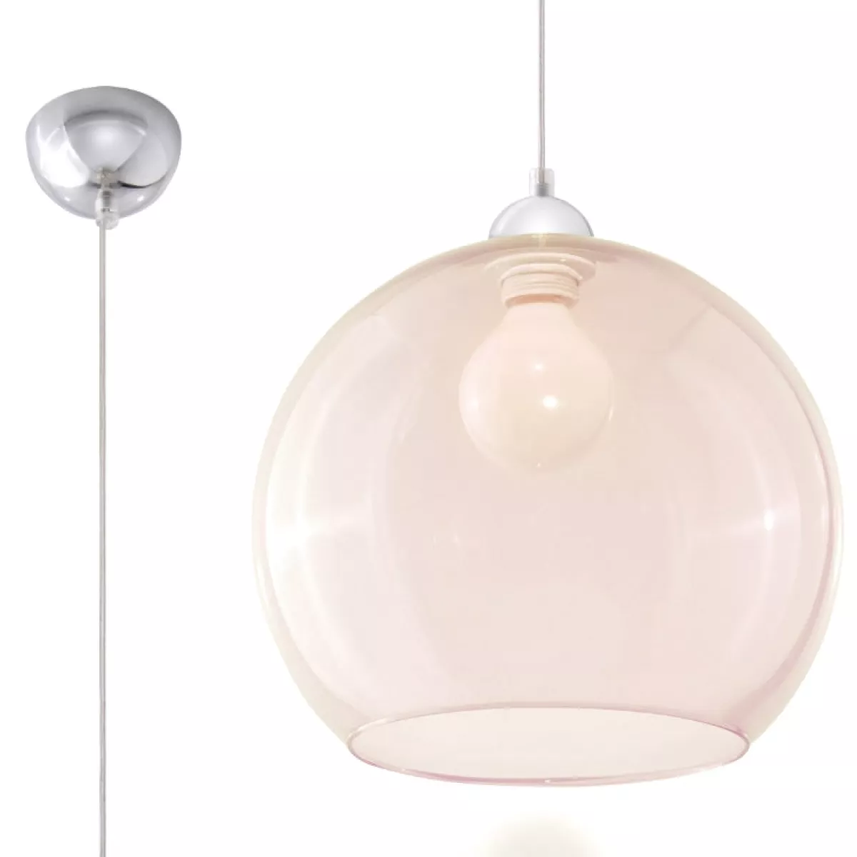 #1 - Vedhæng lampe BALL champagne