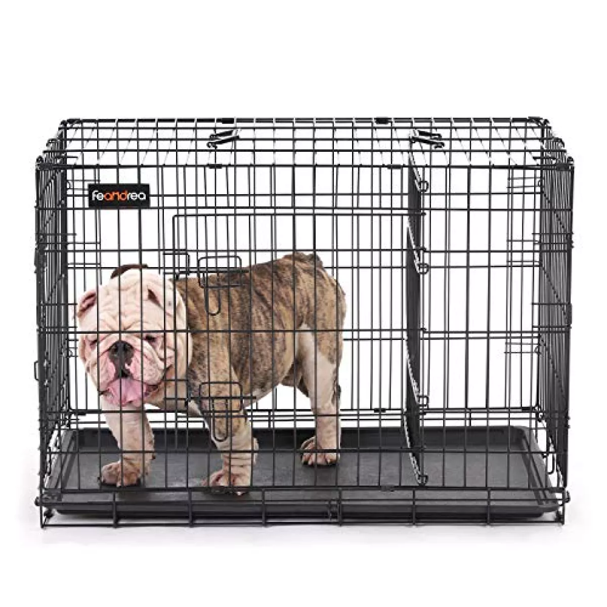 #3 - Hundebur, hundekasse med 2 døre, 92,5 x 57,5 x 64 cm, sort PPD36BK