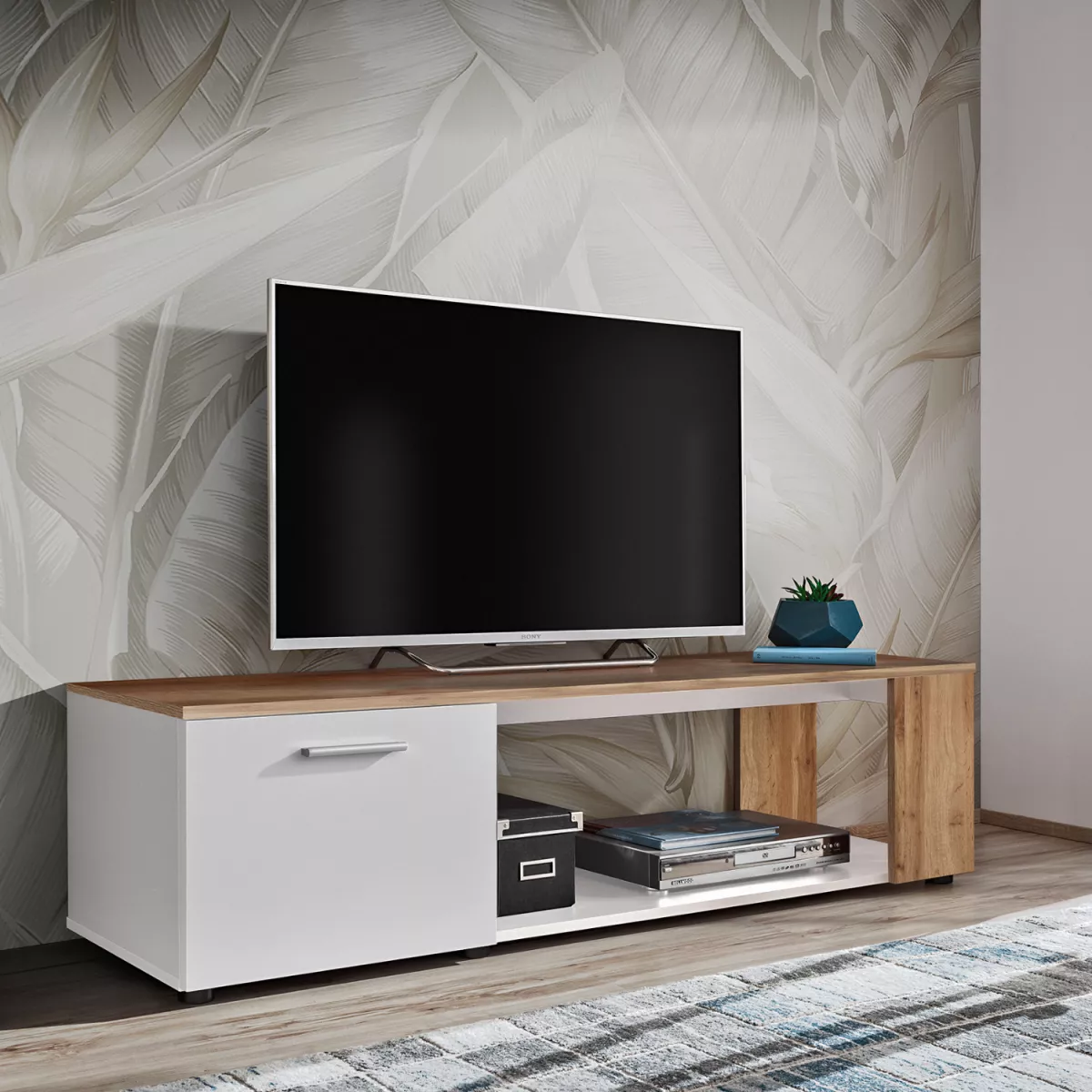 #1 - Smukt TV-møbel i minimalistisk stil, fås i 2 farvekombinationer