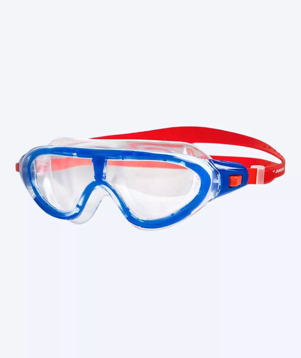 #1 - Speedo dykkerbriller til børn - Rift - Lyseblå m. rød elastik (Klar glas)