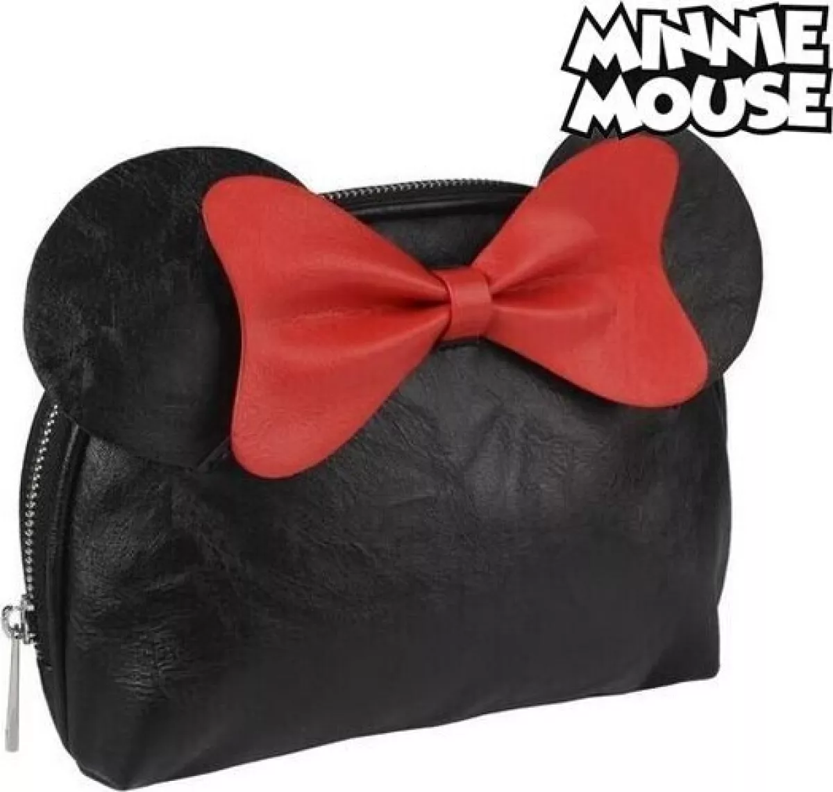 #3 - Minnie Mouse Toilettaske Med Sløjfe - Sort - 23 Cm.