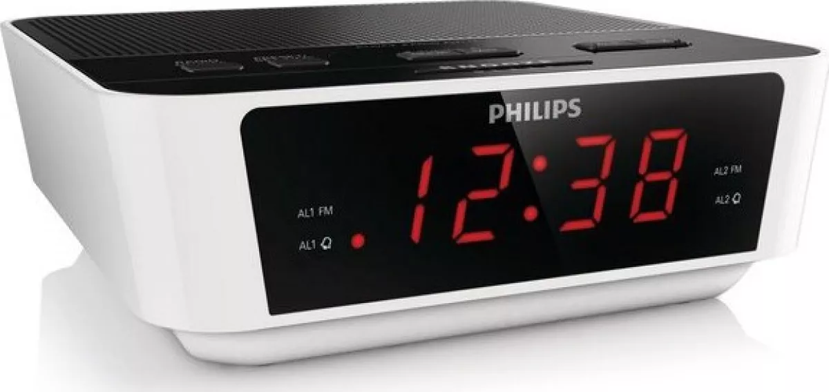 #3 - Philips Clockradio Med Led Lys - Aj3115/12 - Hvid