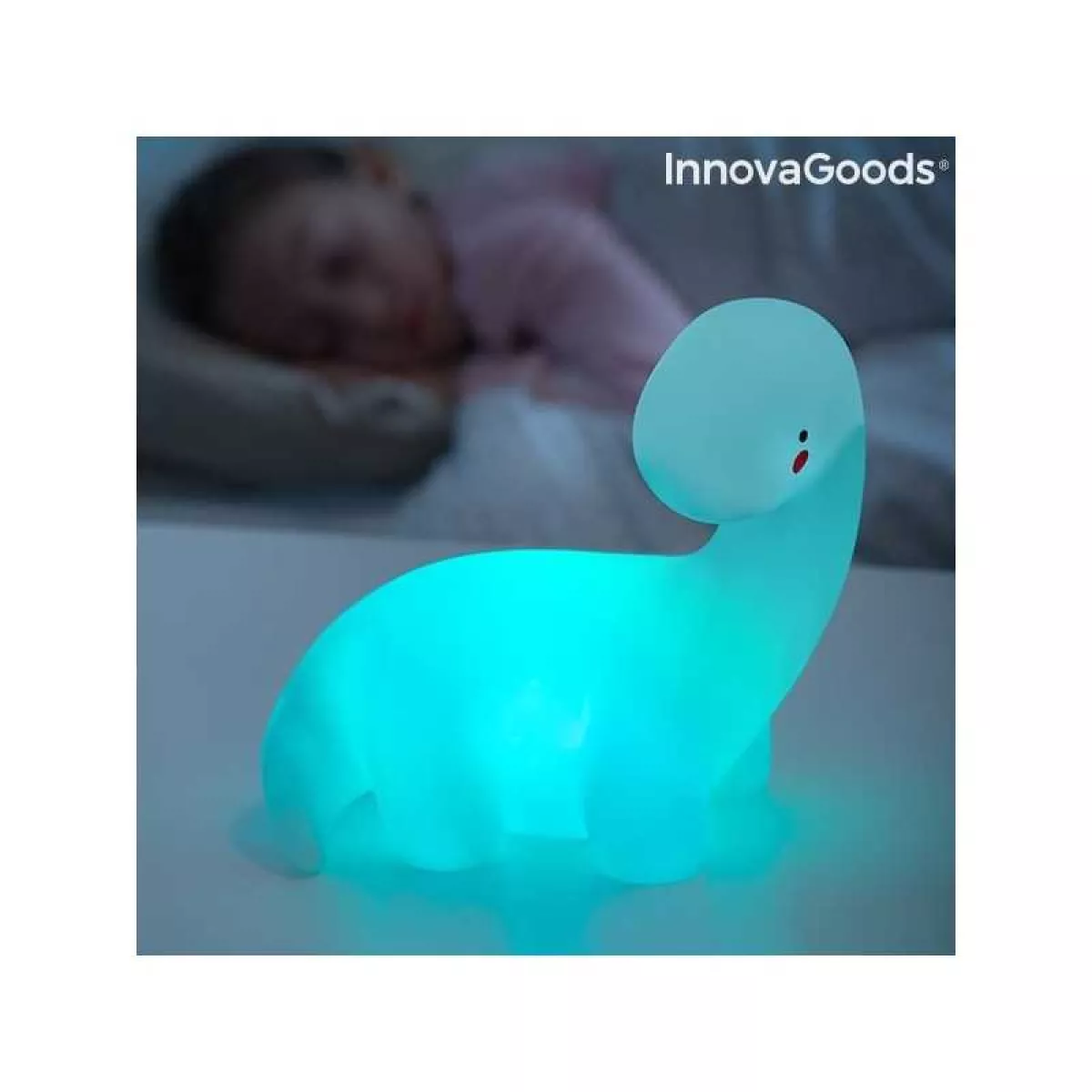 #1 - Dinosaur  Led  natlampe  med  farveskift