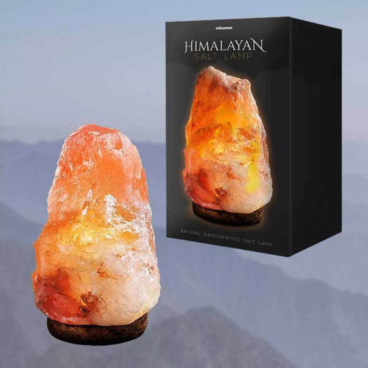 #2 - Himalaya salt lampe 2,5 - 3 kg - håndlavet