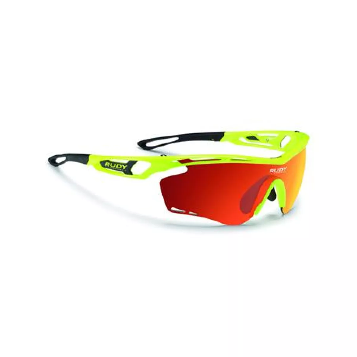#1 - Rudy Project Tralyx - Løbe- og cykelbrille - Multilaser orange linser - Fluo gul