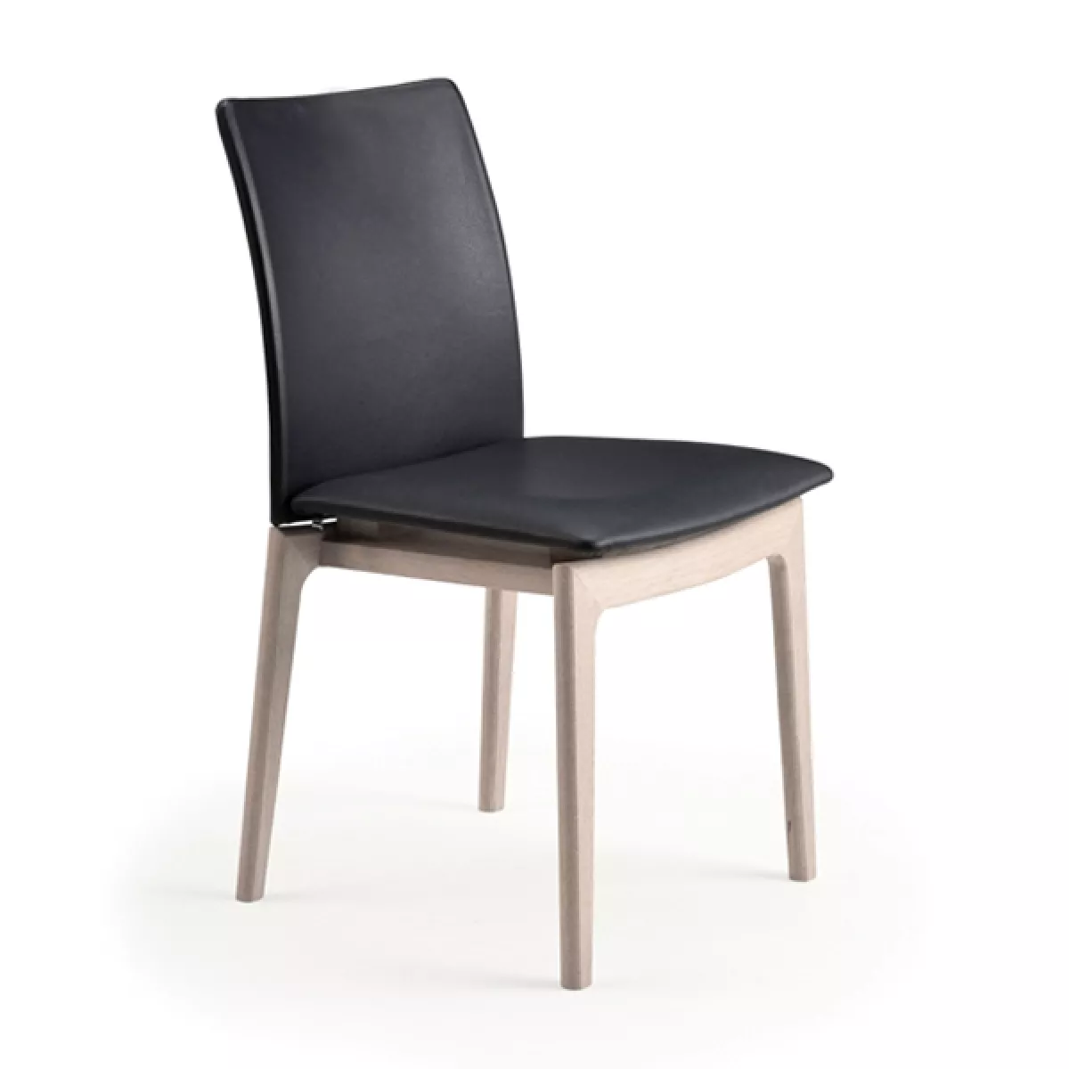 #3 - Skovby SM63 spisebordsstol - Hvidolieret eg m. læder