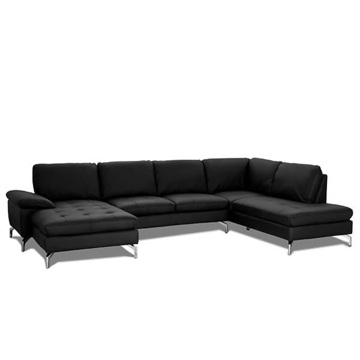 #2 - Bolette U-sofa - sort læder