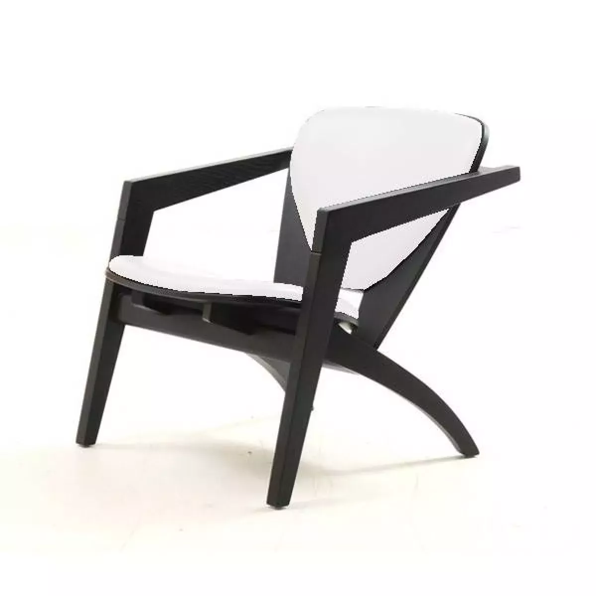 #1 - Wegner Butterfly GE460 stol - Udstillingsmodel - Sortbejdset eg - Hvid læder