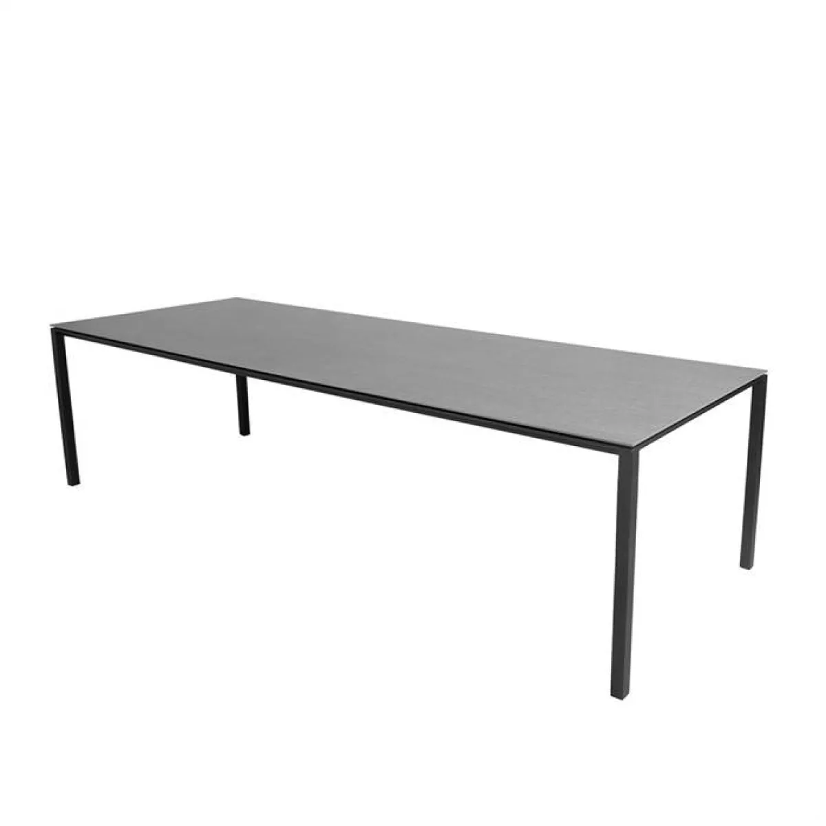 #1 - Cane-Line Pure havebord - 280x100 cm - Stel: Lava grå - Bordplade: Basalt grå