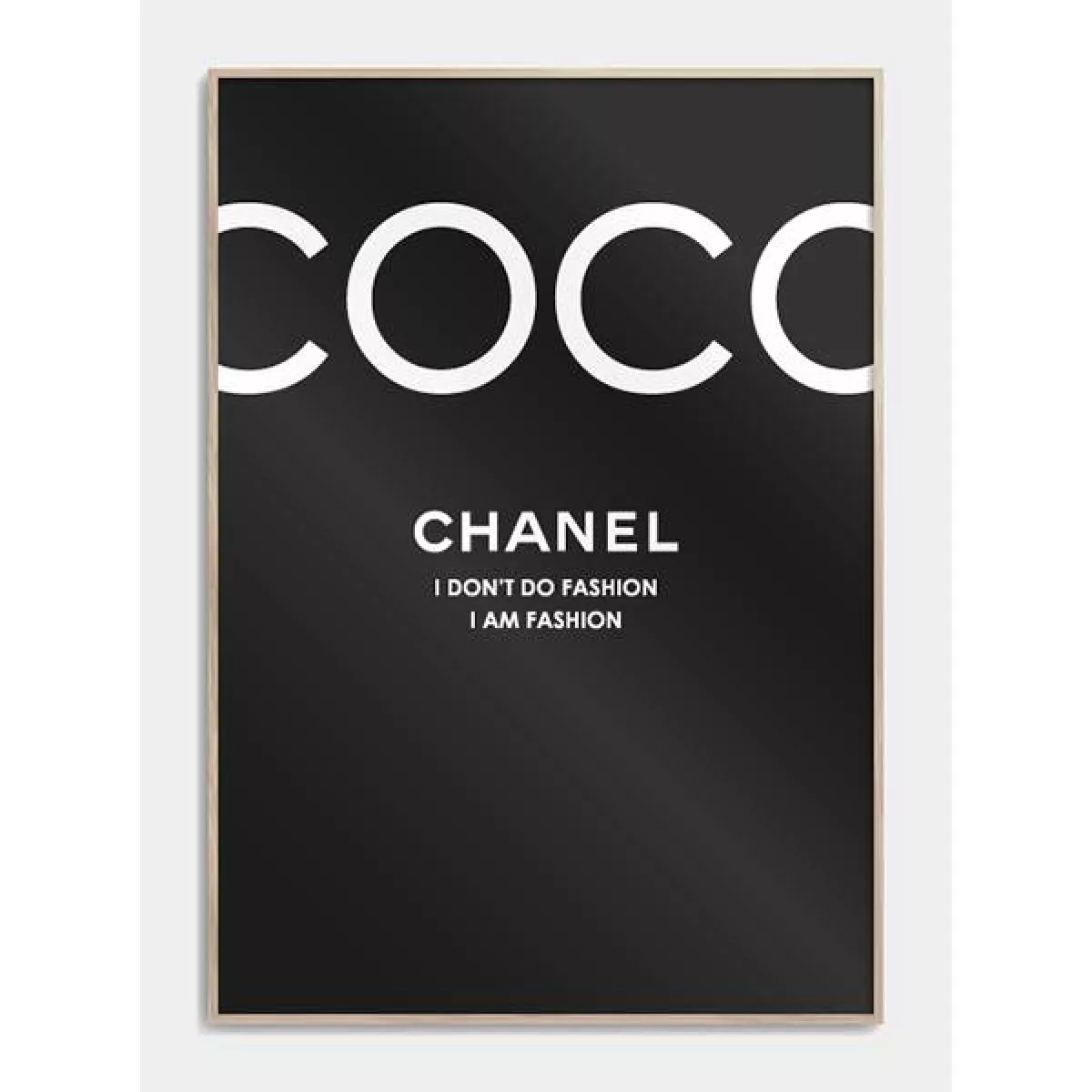 #1 - Citatplakat Coco Chanel plakat 50x70 cm - Sort