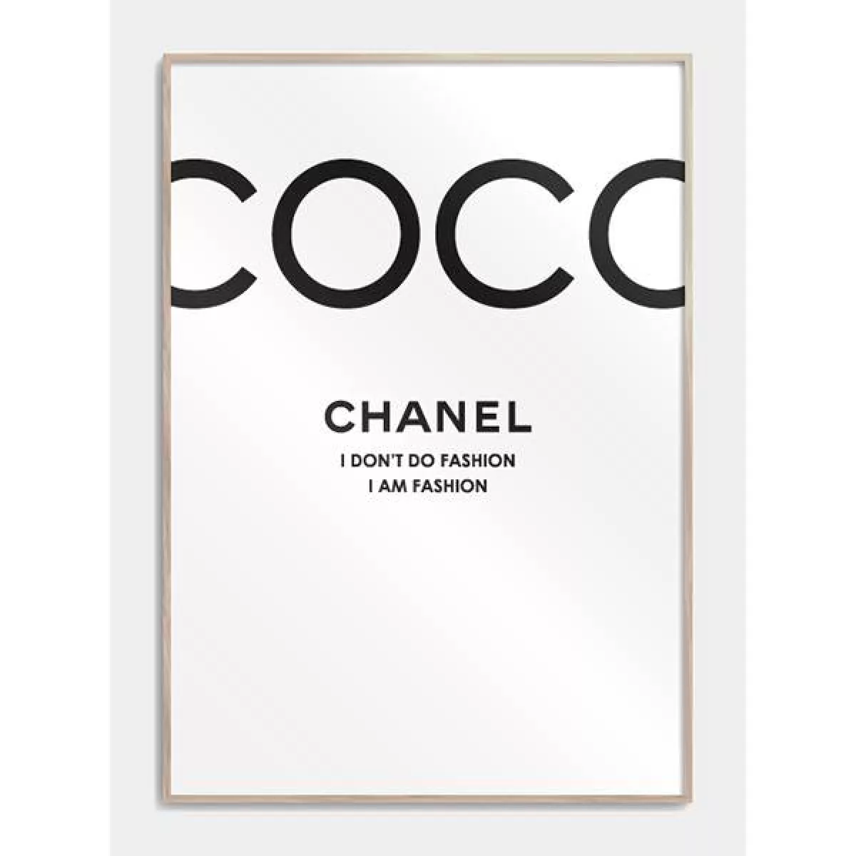 #2 - Citatplakat Coco Chanel plakat 50x70 cm - Hvid
