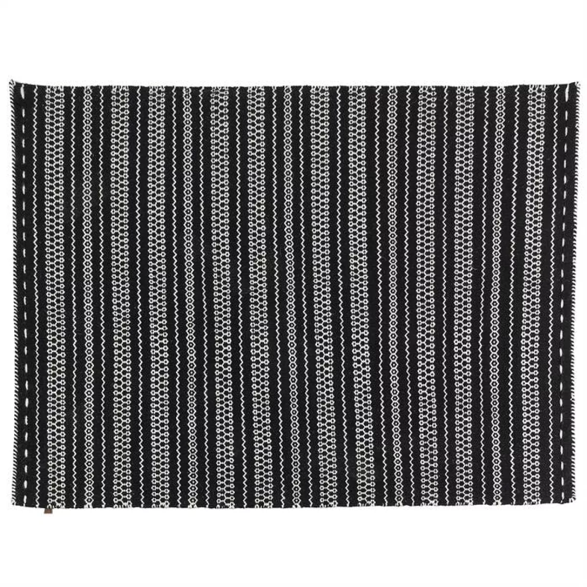 #3 - Kilroy Indbo Braga tæppe Kelim tæppe - Black & White - 160 x 230 cm
