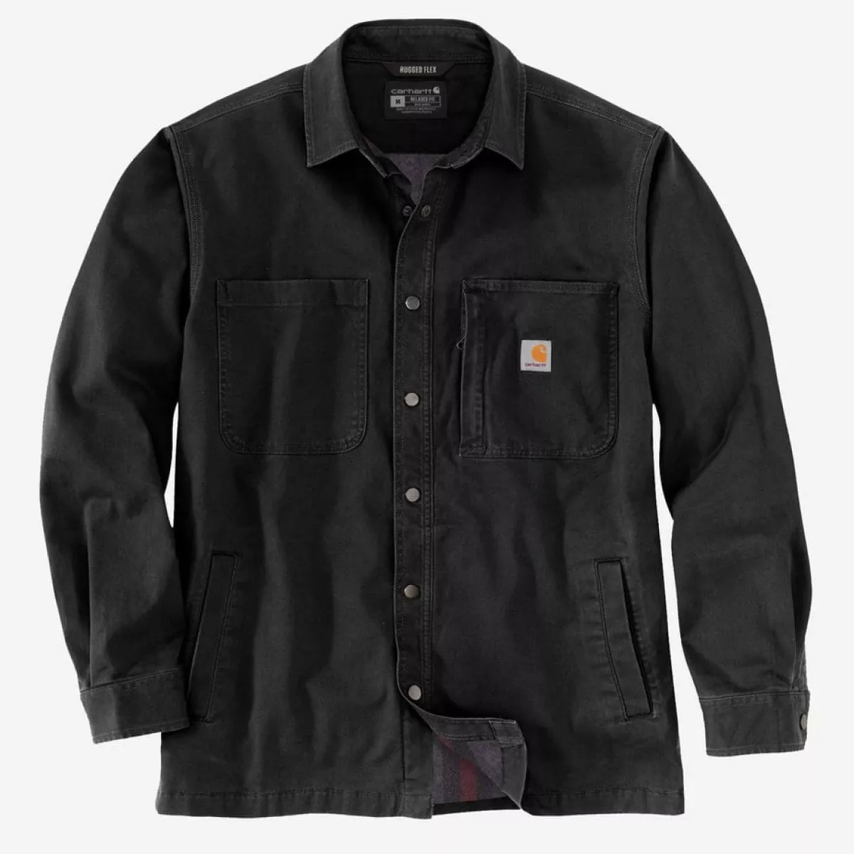 #3 - CARHARTT Fleece Lined Snap Front Shirt Jac BLACK