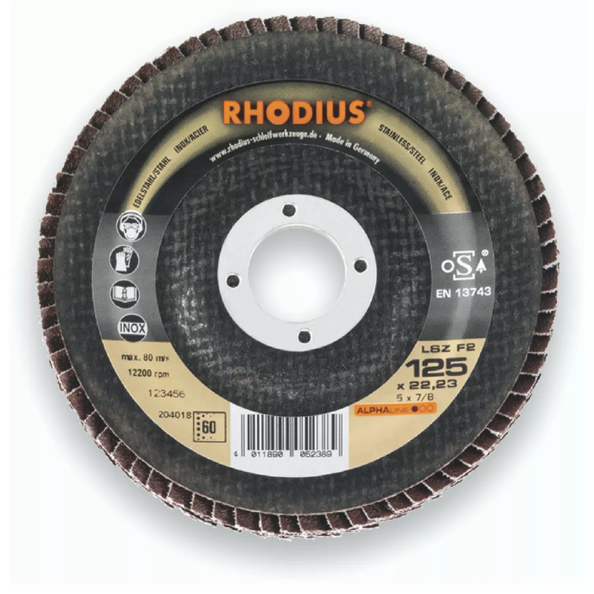 #1 - Rhodius flapskive 125mm (K60)