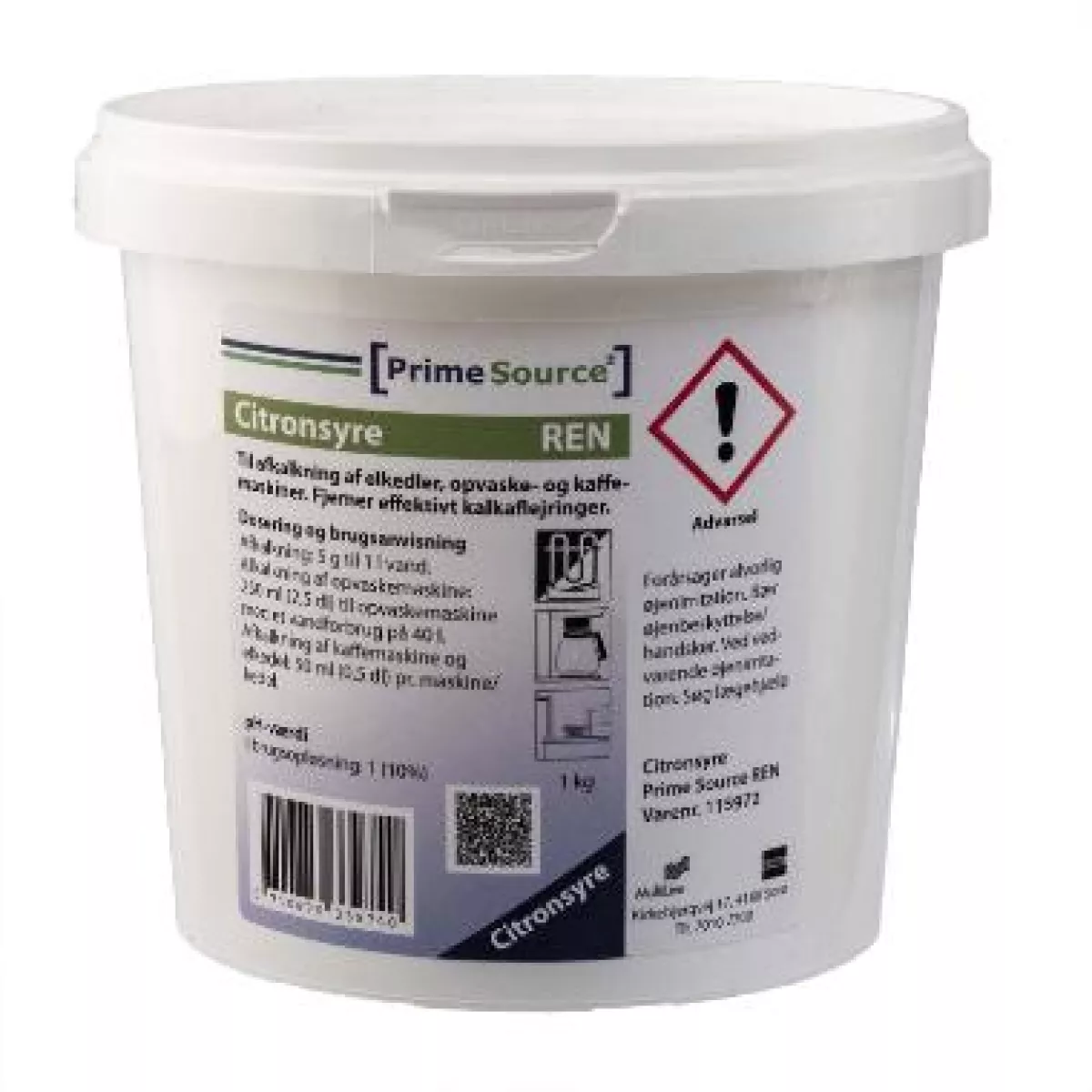 #1 - Prime source citronsyre pulver afkalkning 1 kg
