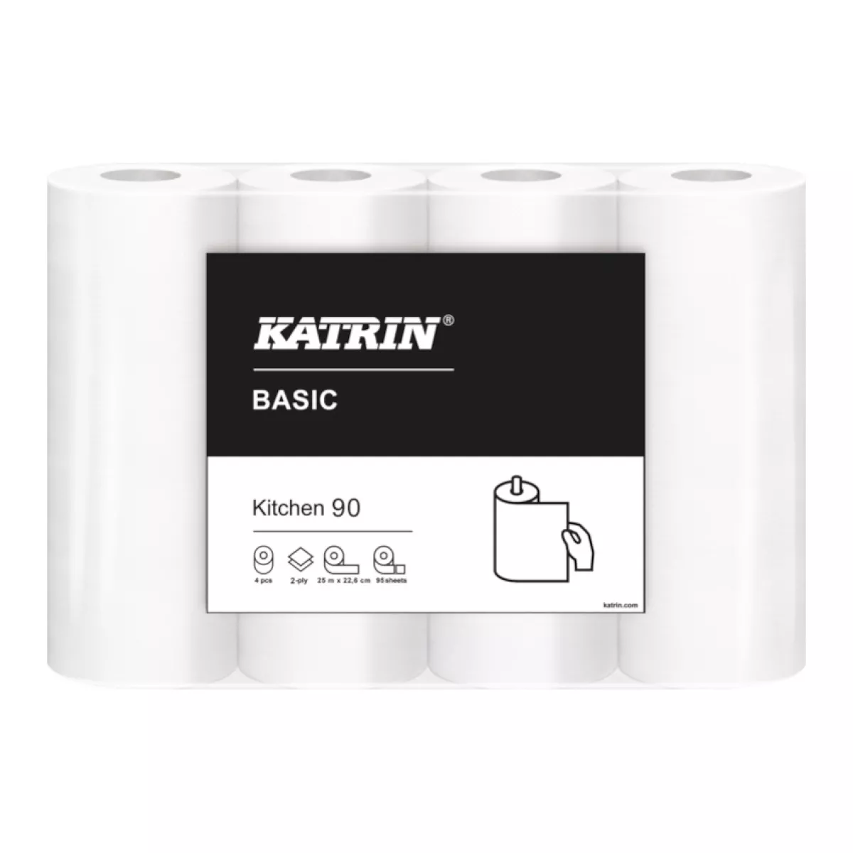 #1 - Katrin Basic Kitchen 90, 2-lag køkkenrulle, 32 ruller