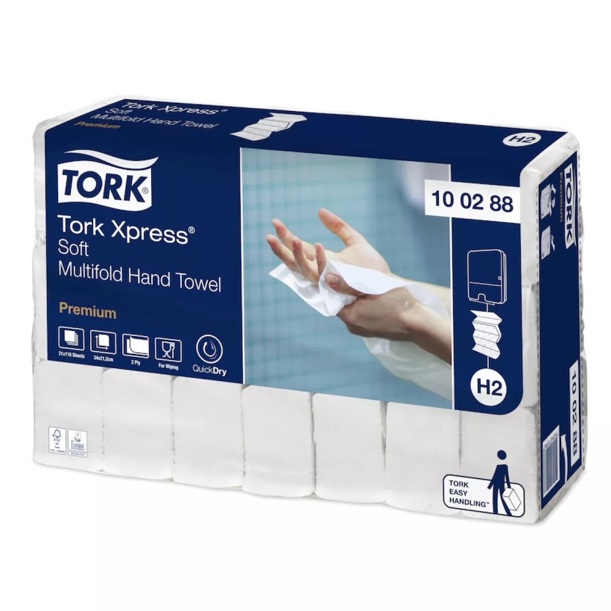 #1 - Tork Xpress Soft Multifold Hand Towel H2, håndklædeark, 2310 ark