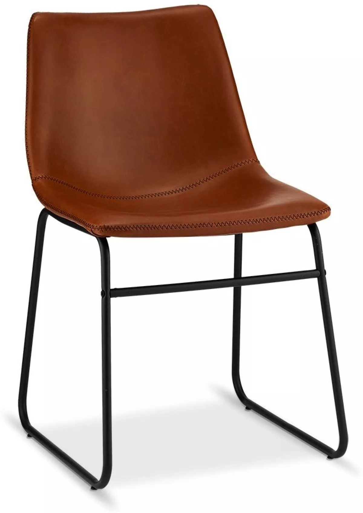 #3 - Kelso, Spisebordsstol, PU-læder med syninger by Raymond & Hallmark (H: 78 cm. B: 46 cm. L: 54 cm., Brun)