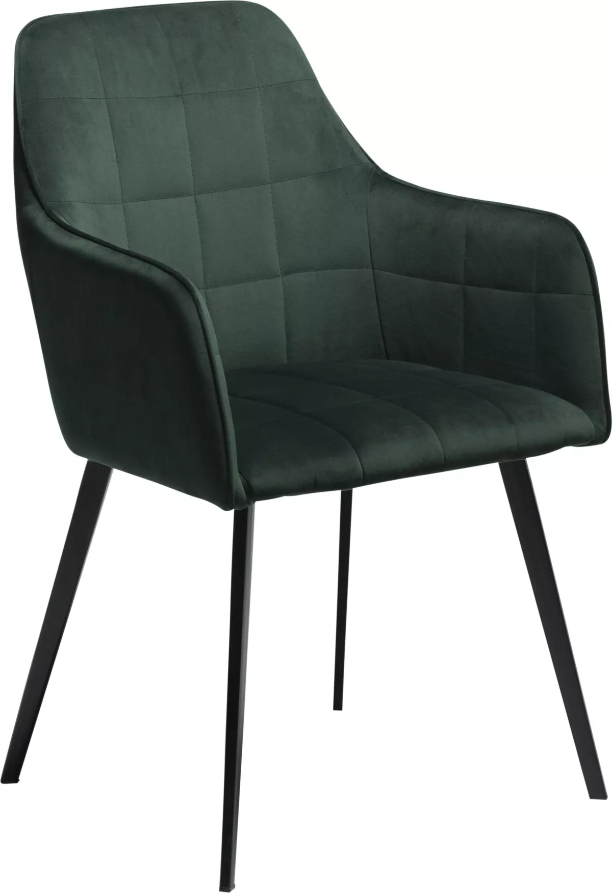 #2 - Embrace, Spisebordsstol med armlæn, Fløjl by DAN-FORM Denmark (H: 84 cm. B: 55 cm., Grøn/Sort)