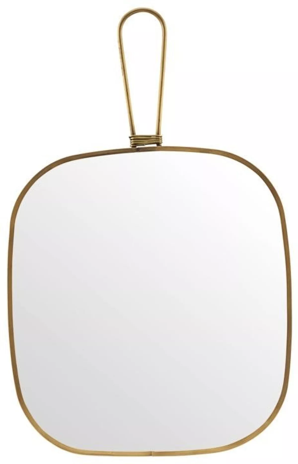 #1 - Spejl med ramme, Meca by Meraki (B: 22 cm. L: 20 cm., Antik Messing)