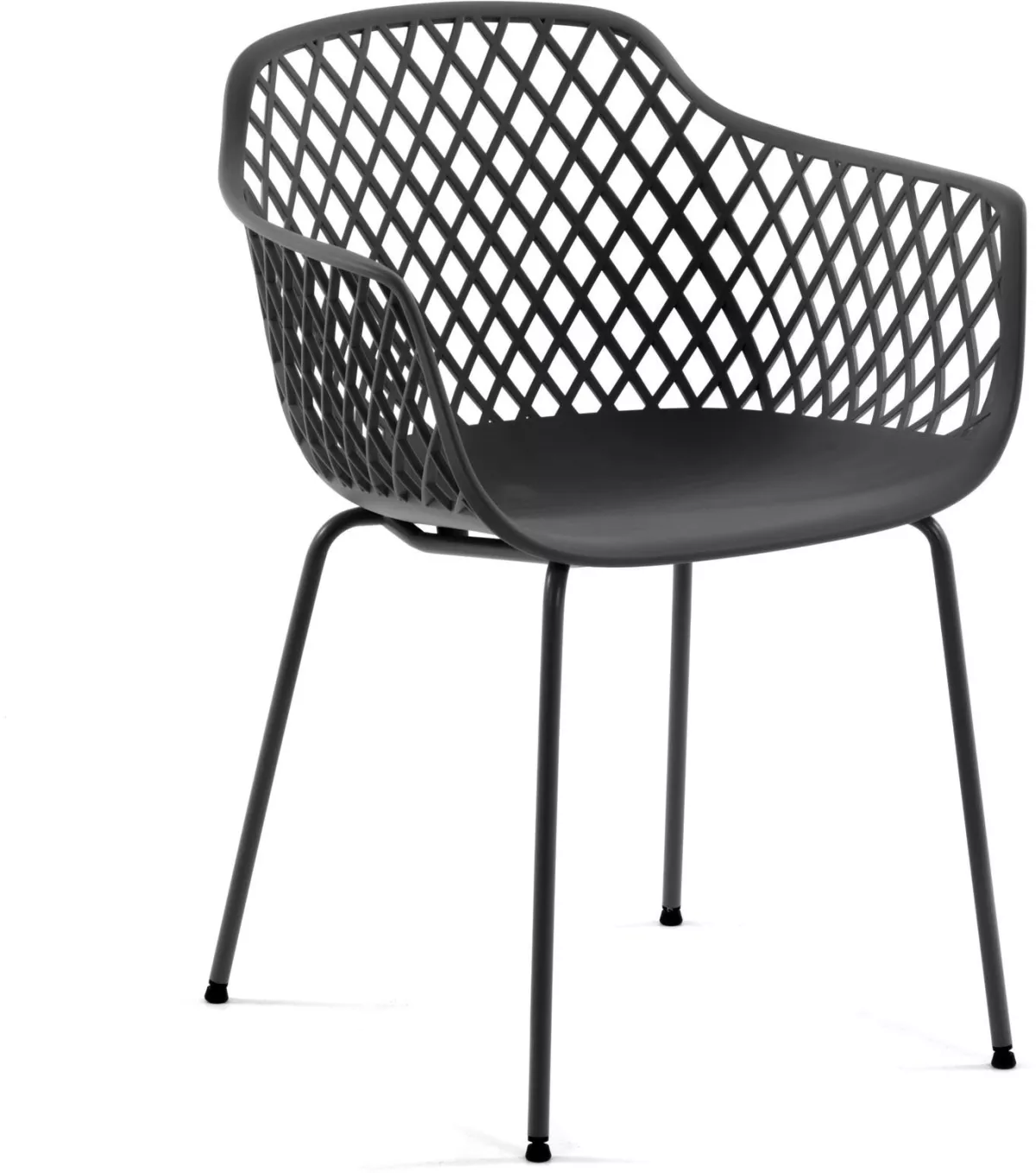 #1 - Quinn, Spisebordsstol til udendørs- og indendørsbrug by LaForma (H: 80 cm. B: 60 cm. L: 55 cm., Grå)