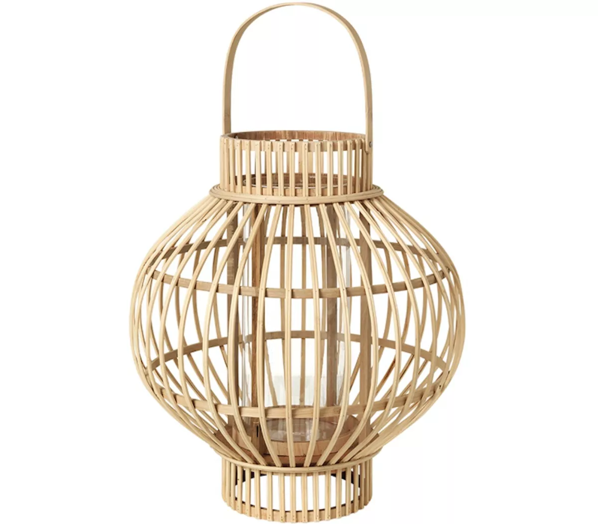 #1 - Globus, Lanterne, Bambus, glas by Broste Copenhagen (D: 36 cm. x H: 40 cm., Natur)