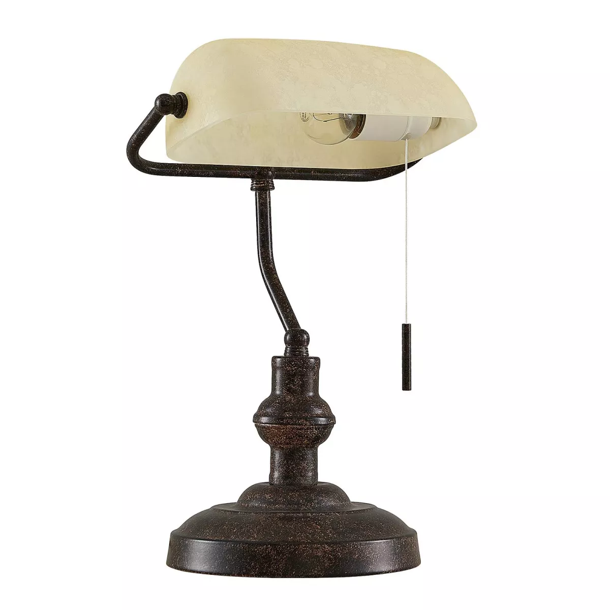 #1 - Lindby Profina skrivebordslampe, rustbrun