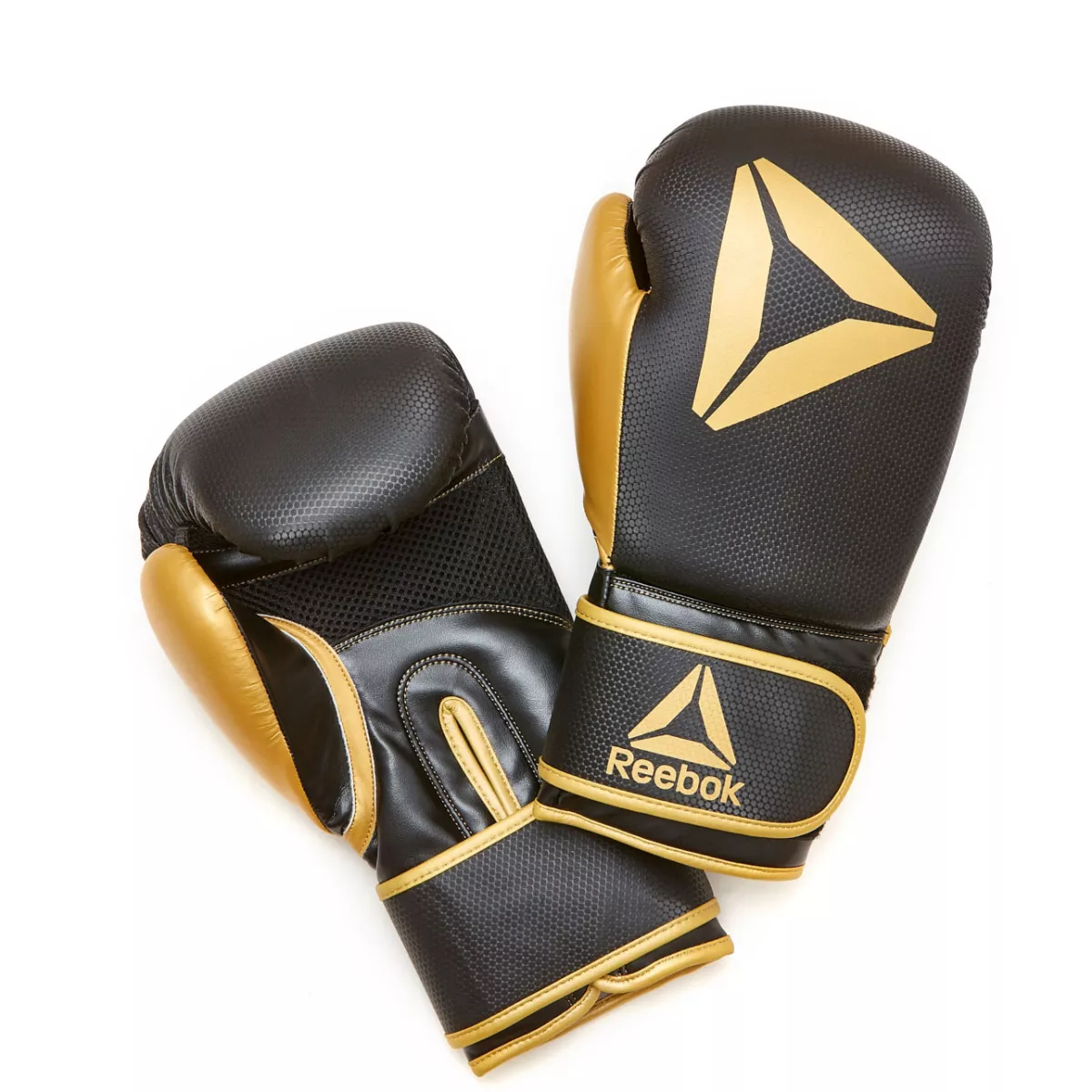 #3 - Reebok Retail Boxing Gloves 14OZ Gold/Black Boksehandsker