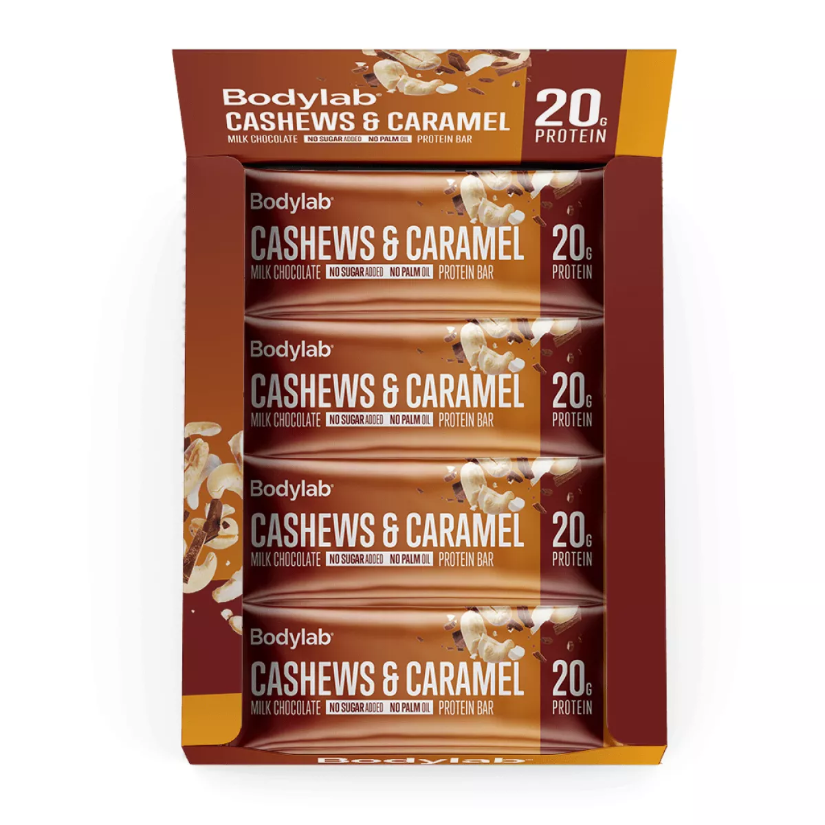 #1 - BodyLab Proteinbar Cashewnødder & Karamel (12 x 55 g)