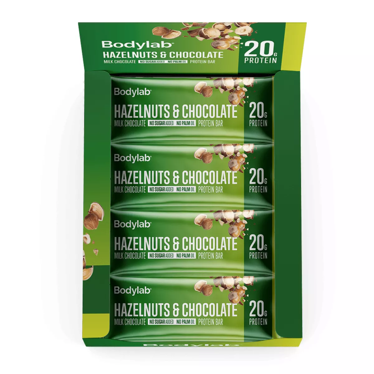 #1 - BodyLab Proteinbar Hasselnød & Chocolade (12 x 55 g)