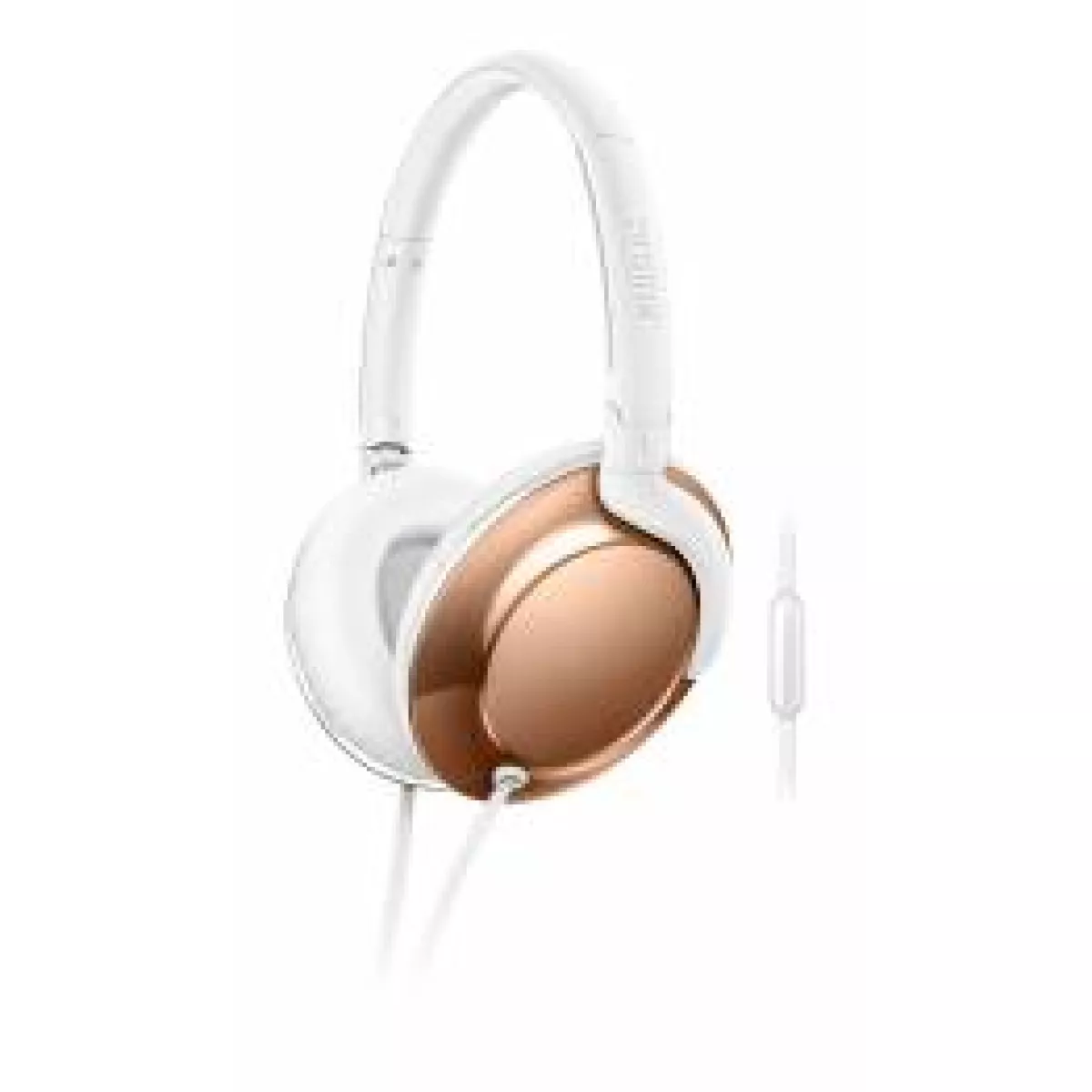 #2 - Philips Flite Everlite hovedtelefoner med mikrofon - Hvid/Guld