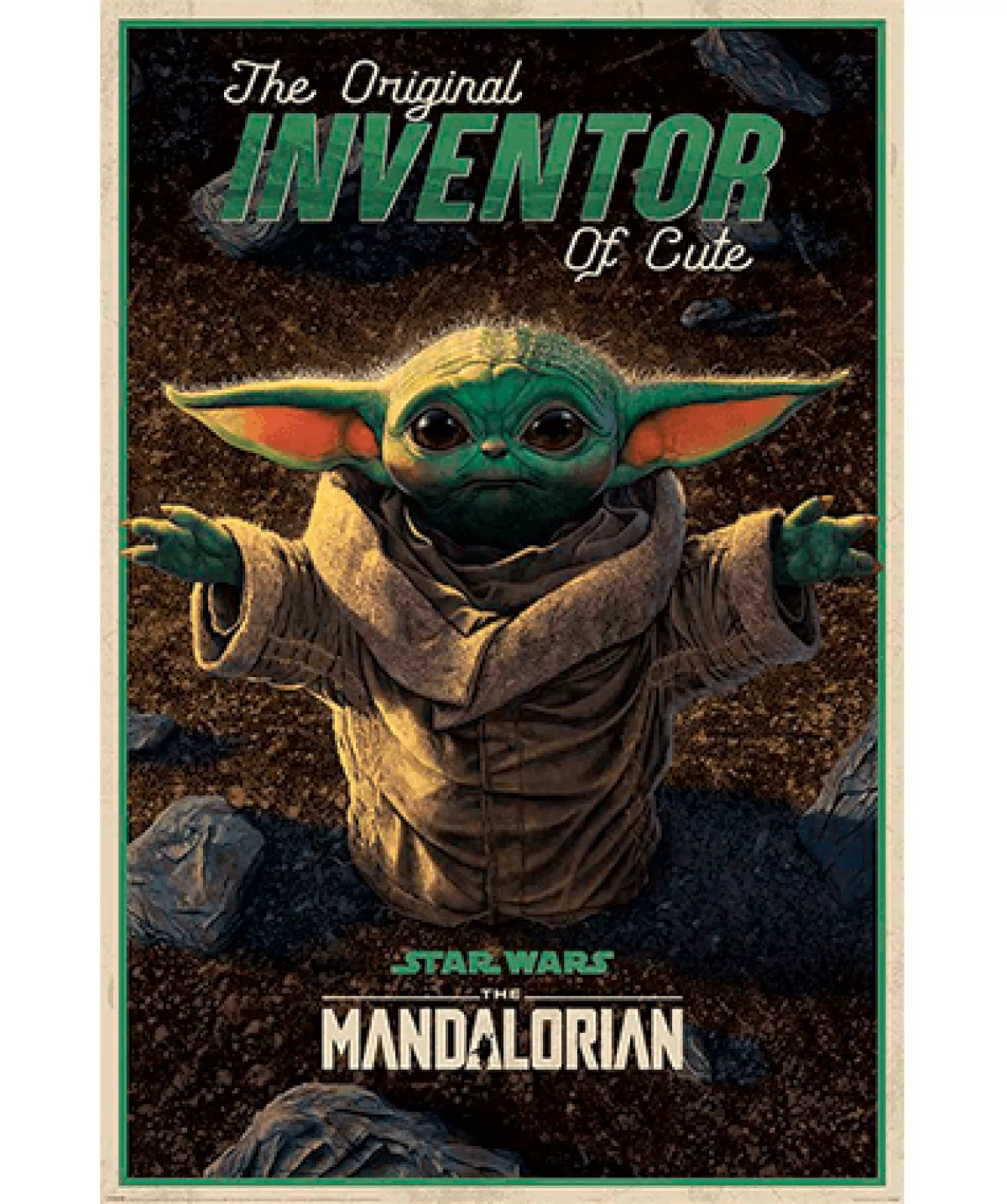 #1 - Baby Yoda plakat - Cute inventor - The Mandalorian