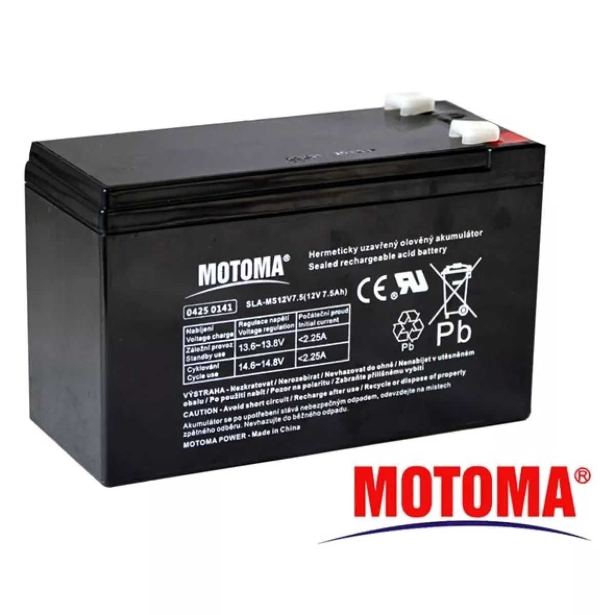#1 - Blybatteri 12V / 7,5Ah MOTOMA