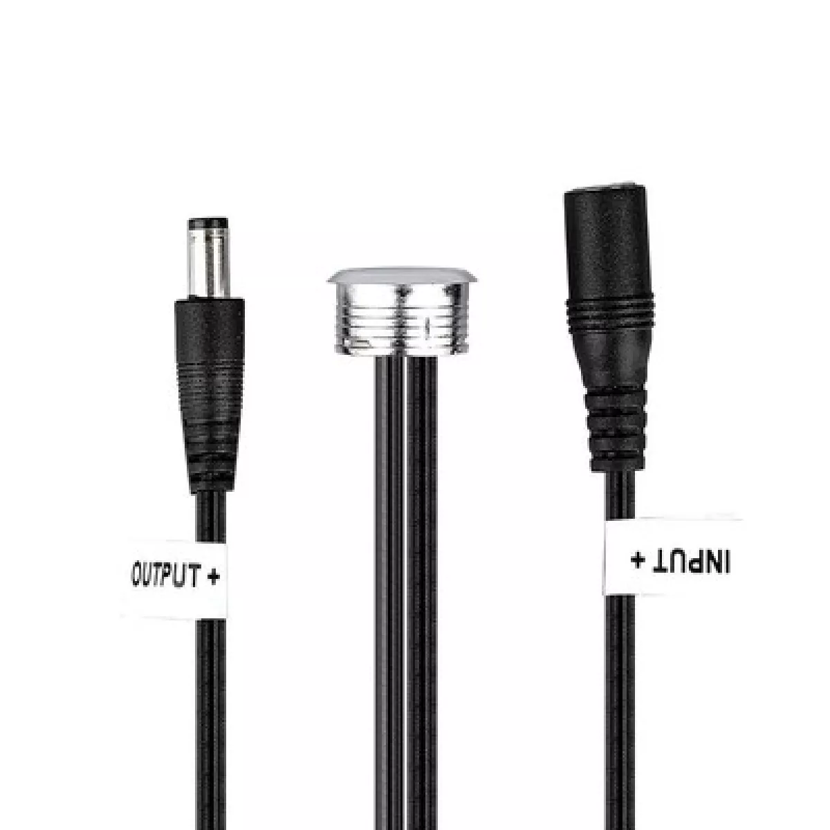 #1 - V-Tac LED touch afbryder og dæmper - Sort, 12V (60W), 1,5 meter, DC stik