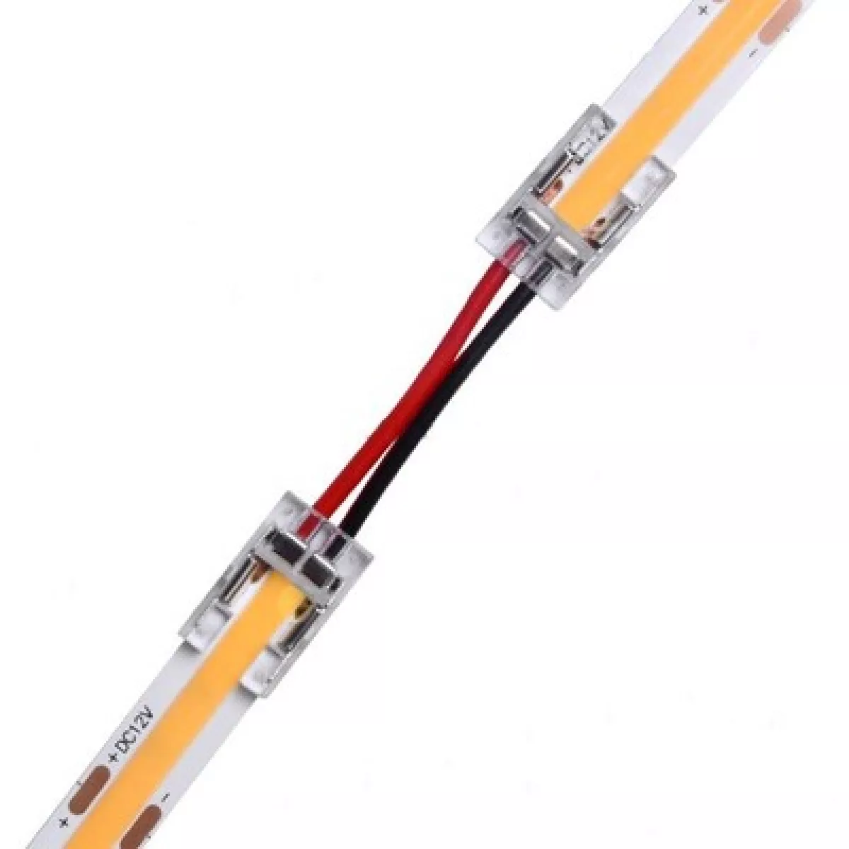 #1 - Lavprofil samler med ledning til LED strip - 8mm, COB, enkeltfarvet, IP20, 5V-24V