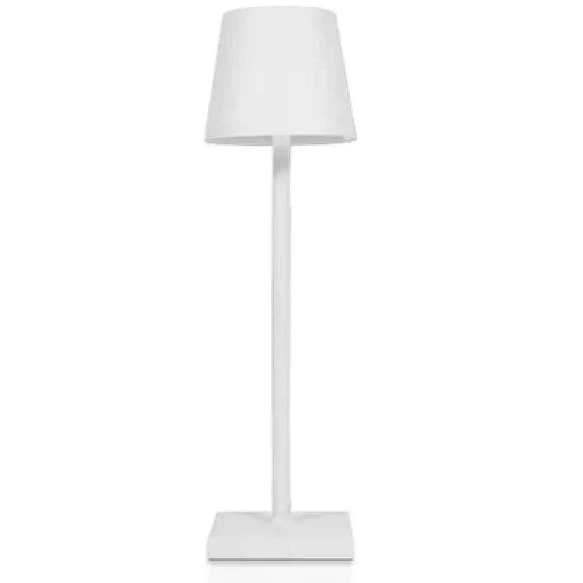 #2 - Opladelig LED bordlampe Inde/ude - Hvid, IP54 udendørs, touch dæmpbar - Dæmpbar : Dæmpbar, Farve : Hvid