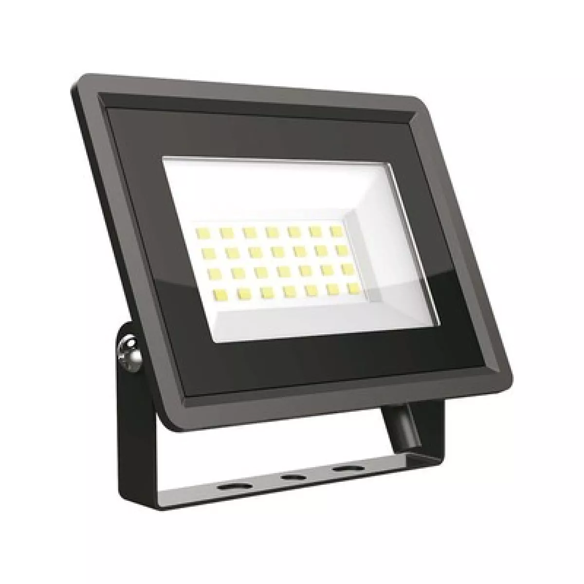 #1 - V-Tac 20W LED projektør - Arbejdslampe, udendørs - Dæmpbar : Ikke dæmpbar, Farve på hus : Sort, Kulør : Neutral