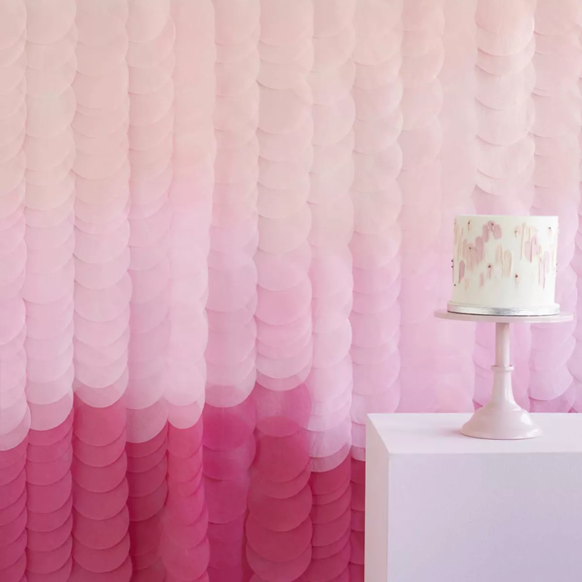 #2 - Pink Backdrop i Silkepapir - 2 x 2 meter